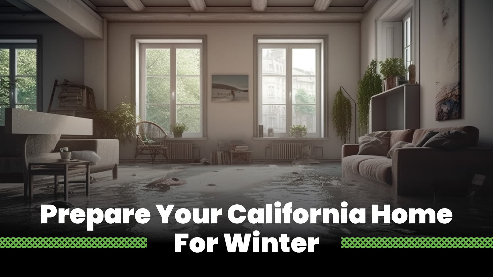 Southern California home exterior prepared for the winter rainy season