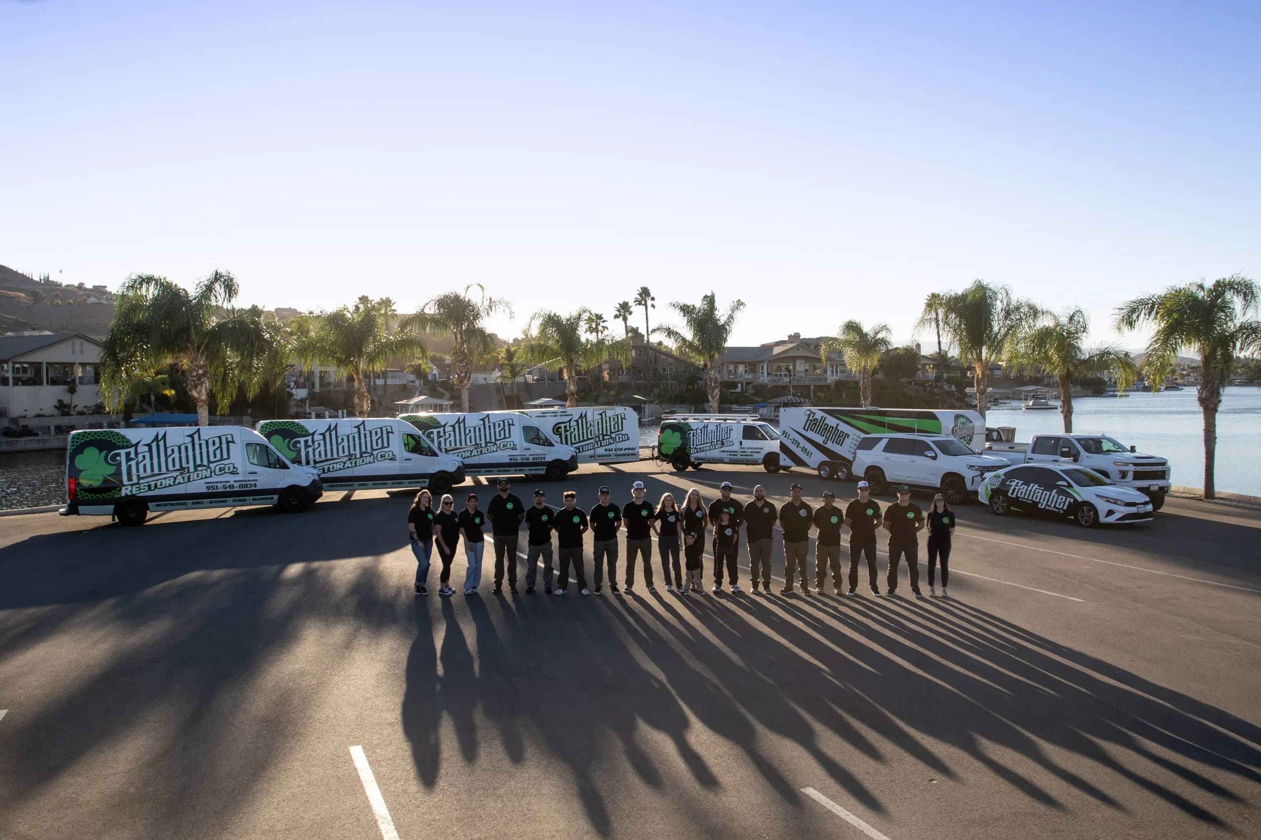 The Gallagher Restoration team and fleet